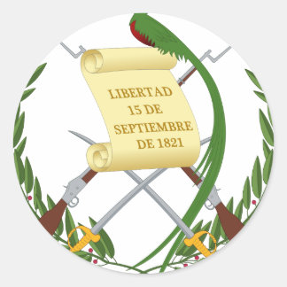 Escudo de armas de Guatemala - Coat of arms Classic Round Sticker