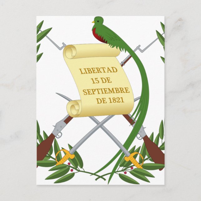 Escudo de armas de Guatemala - Coat of arms Postcard (Front)