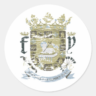 Escudo Urbano (khaki) Classic Round Sticker