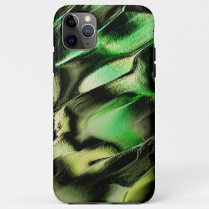 Esculpido de metal opaco, em verde e tom de creme Case-Mate iPhone case