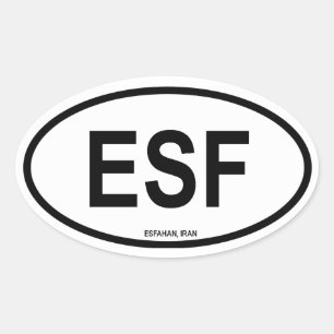 Esfhahan "ESF" Oval Sticker