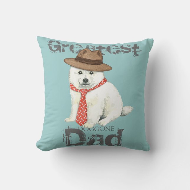 Eskie Dad Cushion (Front)
