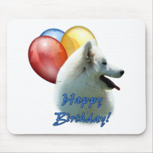 Eskie Happy Birthday Balloon Mouse Pad