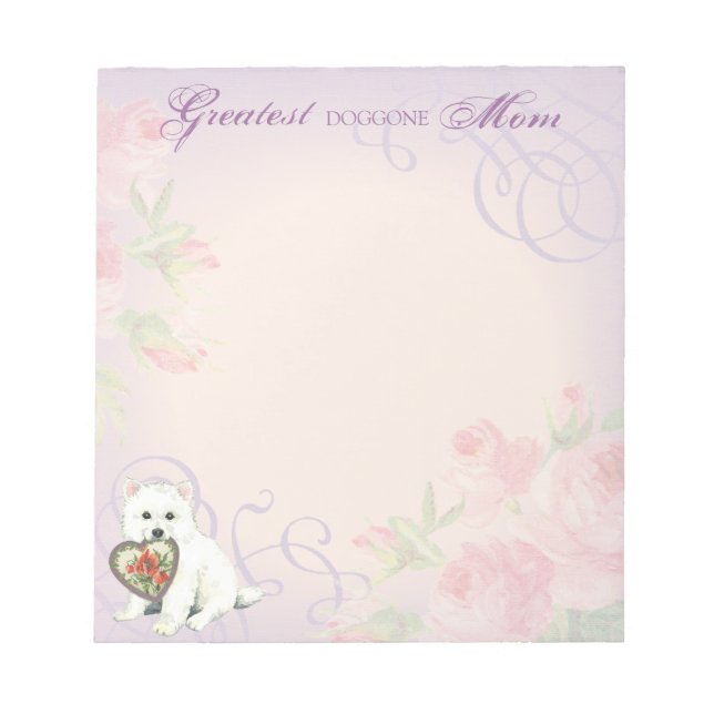 Eskie Heart Mum Notepad (Front)