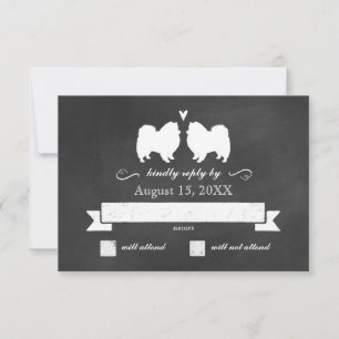 Eskie Silhouettes Wedding RSVP Response