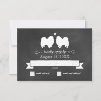 Eskie Silhouettes Wedding RSVP Response