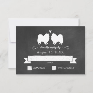 Eskie Silhouettes Wedding RSVP Response