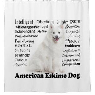 Eskie Traits Shower Curtain