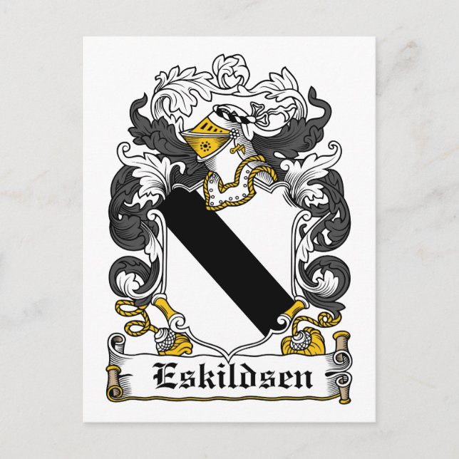 Eskildsen Family Crest Postcard (Front)