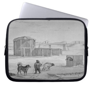 Eskimaux House, built of ice, Igloolik, 1822, from Laptop Sleeve