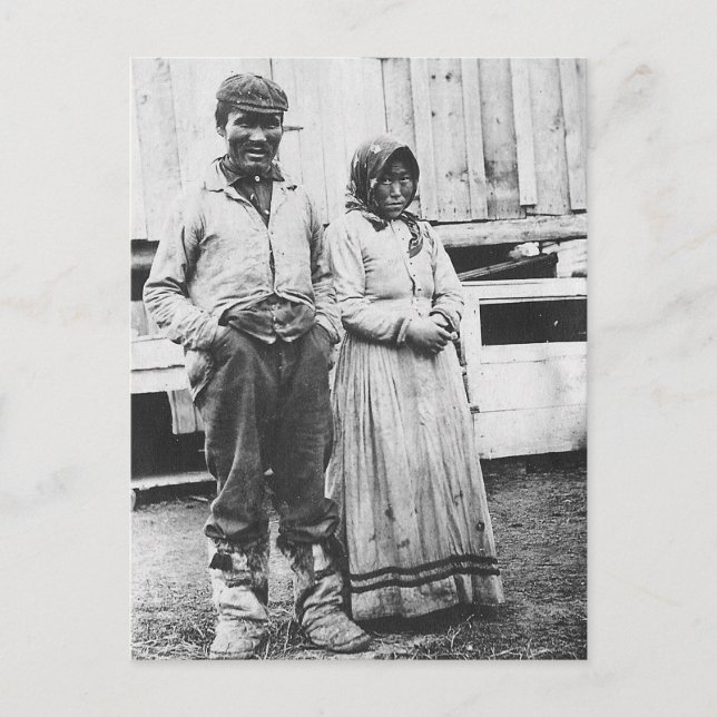 eskimo couple postcard (Front)