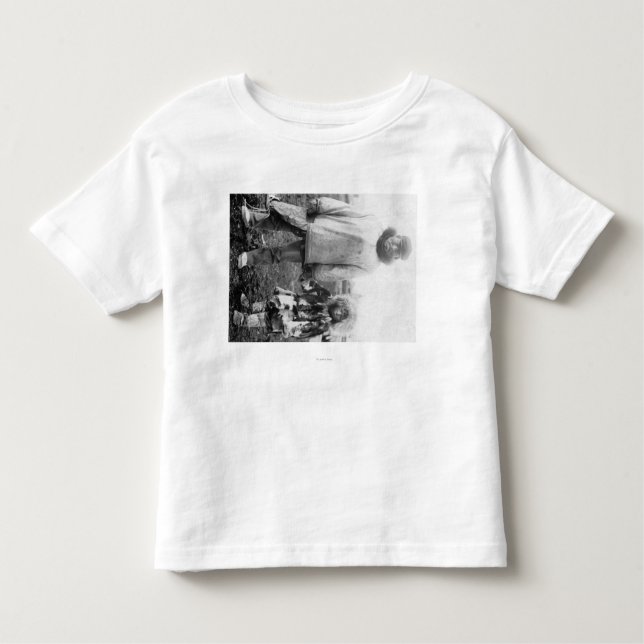 Eskimo Father and Child In Alaska Photograph Toddler T-Shirt (Front)