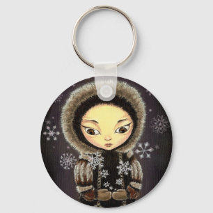 Eskimo girl key ring