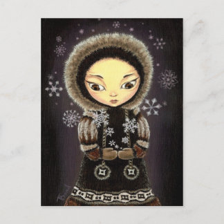 Eskimo girl postcard