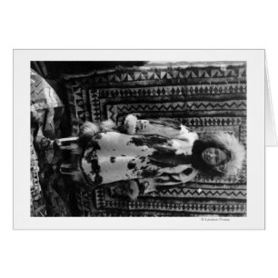 Eskimo Girl Wearing Fur Clothing Alaska