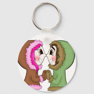 eskimo kisses key ring
