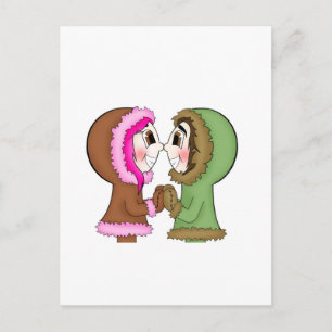 eskimo kisses postcard