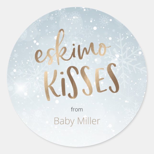 Eskimo Kisses Thank you Favour Tags (Front)