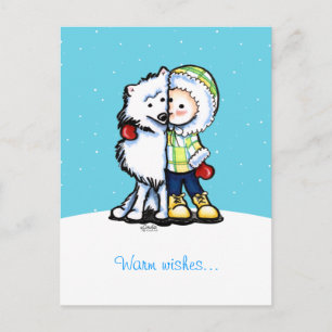 Eskimo Kisses Winter Postcard