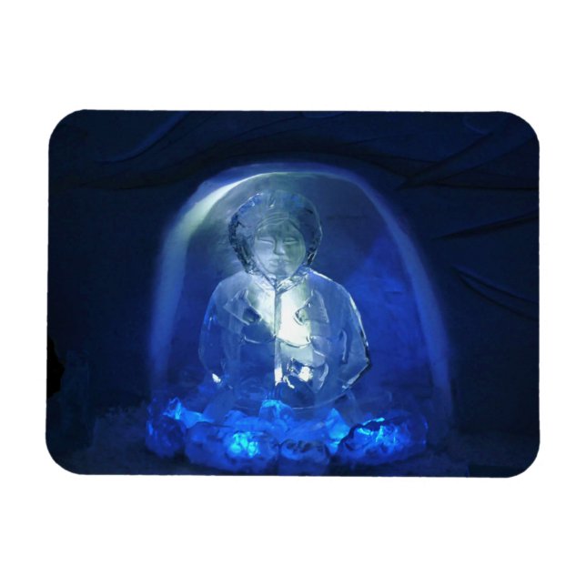 Eskimo Room at Hotel de Glace, Quebec, Canada Magnet (Horizontal)
