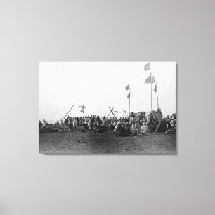 Eskimo Sports at Barrow, Alaska Photograph Canvas Print