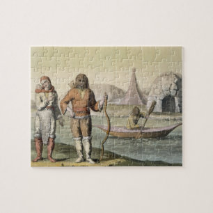 Eskimos at Hudson Bay, from 'Le Costume Ancien et Jigsaw Puzzle