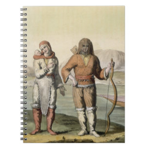 Eskimos at Hudson Bay, from 'Le Costume Ancien et Spiral Notebook