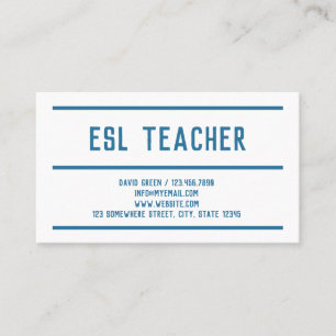Esl Instructor Business Card