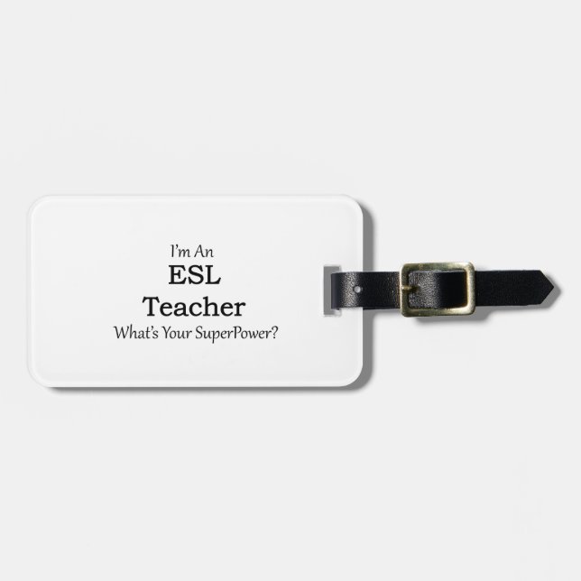 ESL Teacher Luggage Tag (Front Horizontal)