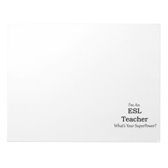 ESL Teacher Notepad (Front)