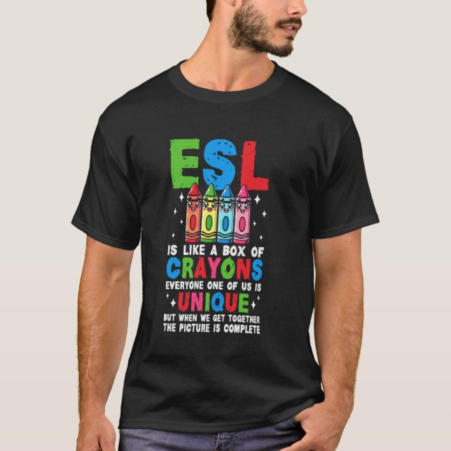 ESL Teaching English As A Second Language Teacher T-Shirt (Front)