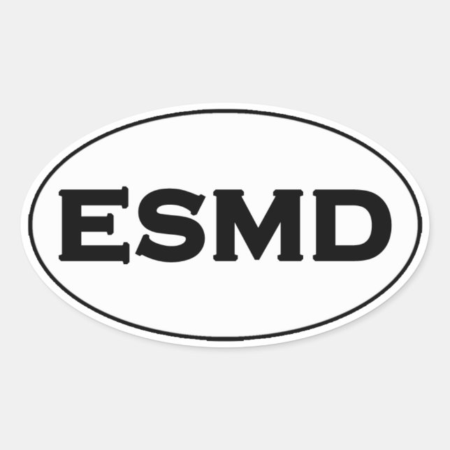 ESMD (Eastern Shore of Maryland) Oval Logo Sticker (Front)