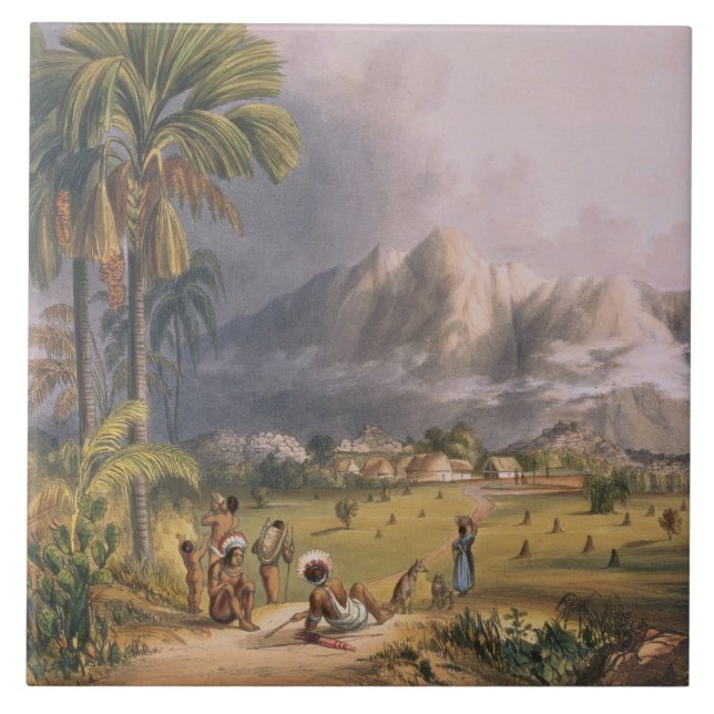Esmeralda, on the Orinoco, site of a Spanish Missi Tile (Front)