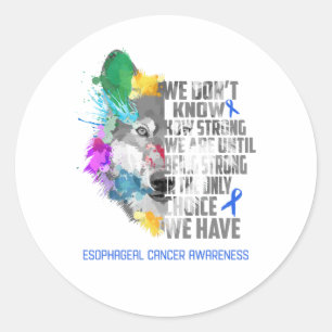 Esophageal Cancer Awareness Ribbon Support Gifts Classic Round Sticker