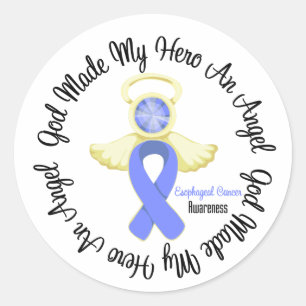 Esophageal Cancer God Made My Hero An Angel Classic Round Sticker