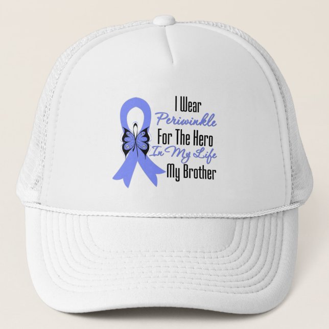 Esophageal Cancer Ribbon Hero My Brother Trucker Hat (Front)