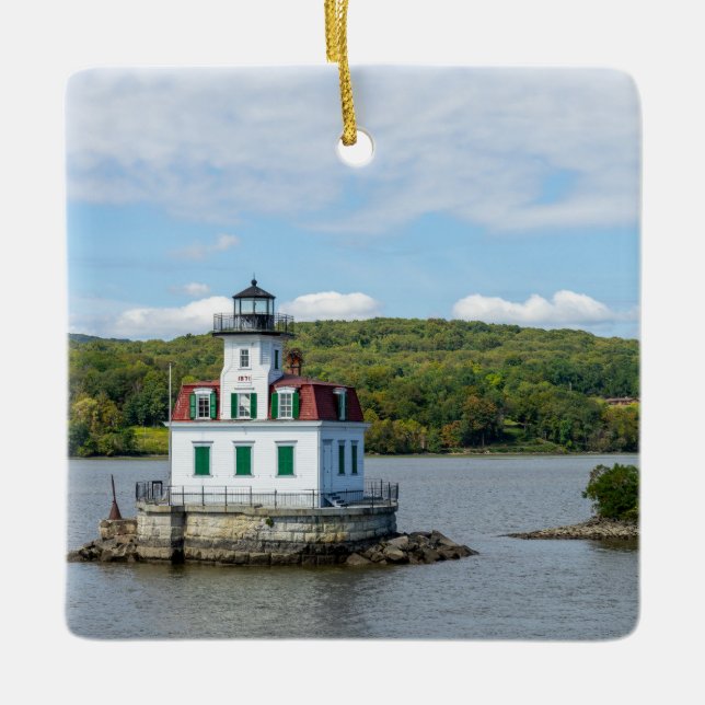 Esopus Lighthouse in NY Ceramic Ornament (Front)
