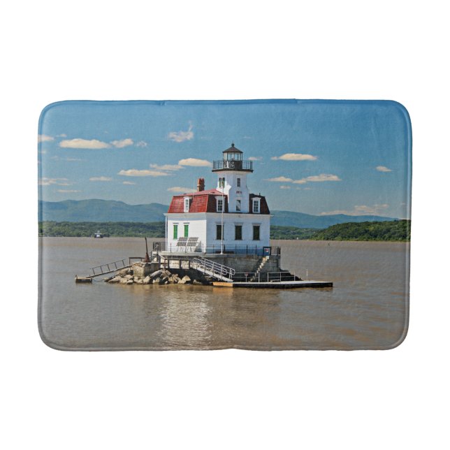Esopus Meadows Lighthouse, New York Bath Mat (Front)