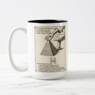 Esoteric Celestial Ancient Pyramid Two-Tone Coffee Mug