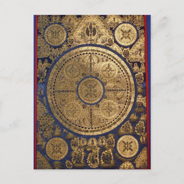 ESOTERIC GOLDEN THANGKA ART POSTCARD (Front)
