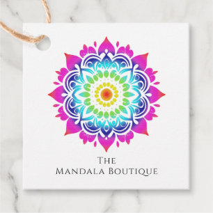 Esoteric Mandala Holistic Metaphysical Boho Bright Favour Tags