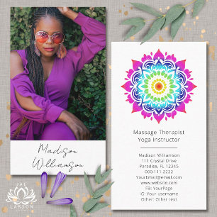 Esoteric Mandala Holistic Metaphysical Boho Photo Business Card