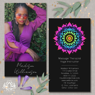 Esoteric Mandala Holistic Metaphysical Boho Photo Business Card