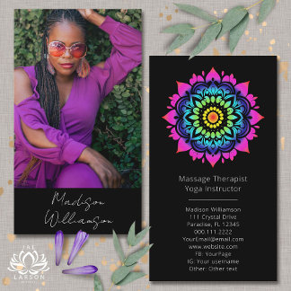 Esoteric Mandala Holistic Metaphysical Boho Photo Business Card