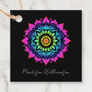 Esoteric Mandala Holistic Metaphysical Spa Boho Favour Tags