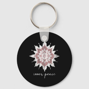 Esoteric Meditation Lotus Flower Inner Peace Yoga  Key Ring