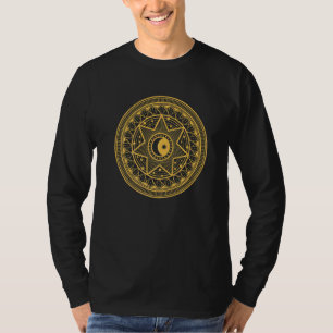 Esoteric Occult Tarot Sun And Moon Tribal Talisman T-Shirt