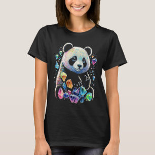 Esoteric Panda Crystals Cute Illustration T-Shirt