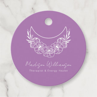 Esoteric Psychic Modern Minimalist Crescent Moon Favour Tags