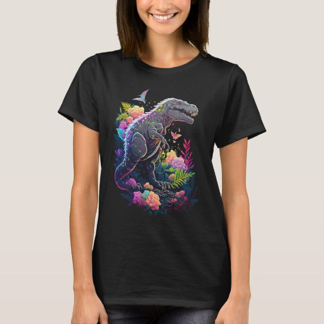 Esoteric Rex Trex Crystals Cute Illustration  2 T-Shirt (Front)